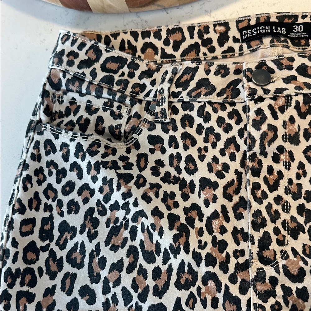 Design Lab Leopard Print Jeans - Picture 8 of 11